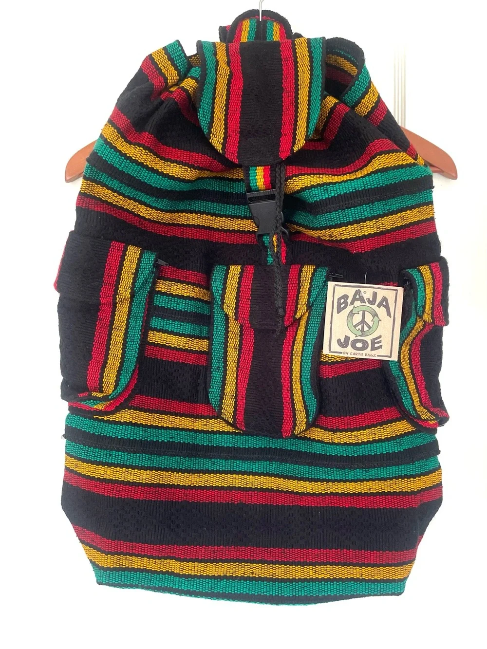 NWT Baja Joe Rasta Colors Large Backpack